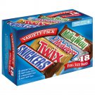 SNICKERS, TWIX, MILKY WAY & 3 MUSKETEERS Individually Candy, 33.31 oz, 18 Bars