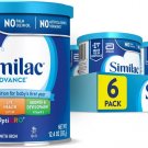 Similac Advance Infant Formula with Iron, Baby Formula Powder, 12.4-oz Tub (Pack of 6)