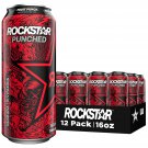 Rockstar Punched Energy Drink, Fruit Punch, 16oz Cans (12 Pack) (Packaging May Vary)