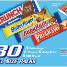 Ferrero Variety Pack 30 Candy Bars (8 Butterfinger, 8Crunch, 8-100 Grand, 6BabyRuth)