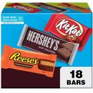 HERSHEY'S, KIT KAT and REESE'S Milk Chocolate Candy Variety Box, 27.3 oz (18 Count)