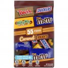 SNICKERS, M&M'S, TWIX & MILKY WAY Simply Caramel Milk Chocolate Variety Pack - 55 Piece Bag