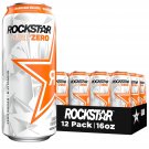 Rockstar Pure Zero Energy Drink, Orange, 0 Sugar, 16oz Cans (12 Pack) (Packaging May Vary)