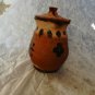 Antique Primitive Old Bean Pot Pottery Jug with Lid