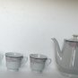 very rare late art-deco china coffee service with splendid abstract and floral decoration