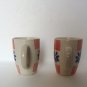 Set of 2 Gibson Elite Pedestal Floral Tall Coffee Cup