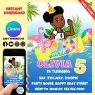 Gracie's Corner Pool Party Birthday Invitation