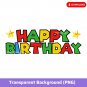 Super Mario Bros Happy Birthday Logo PNG