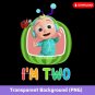 Cocomelon I am Two Boy PNG Clipart Instant Download