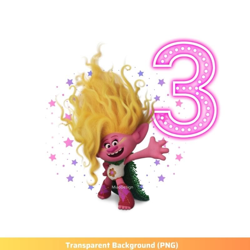Trolls Viva Birthday 3rd PNG Image Clipart