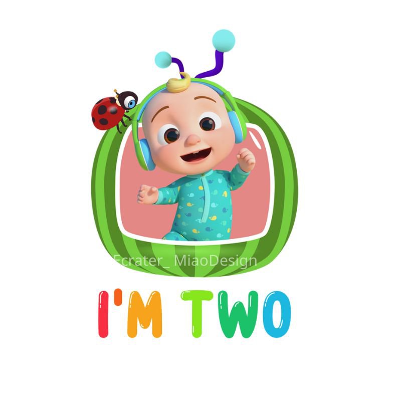 Cocomelon I am Two Boy PNG Clipart Instant Download