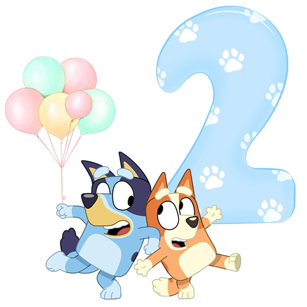 Bluey Bingo Birthday 2nd PNG images Clipart