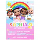 Cocomelon Baby Girl Birthday Invitation Digital