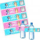 Bluey Bingo Water Bottle Labels Printable