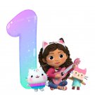 Gabbys Dollhouse 1st Birthday PNG images Clipart