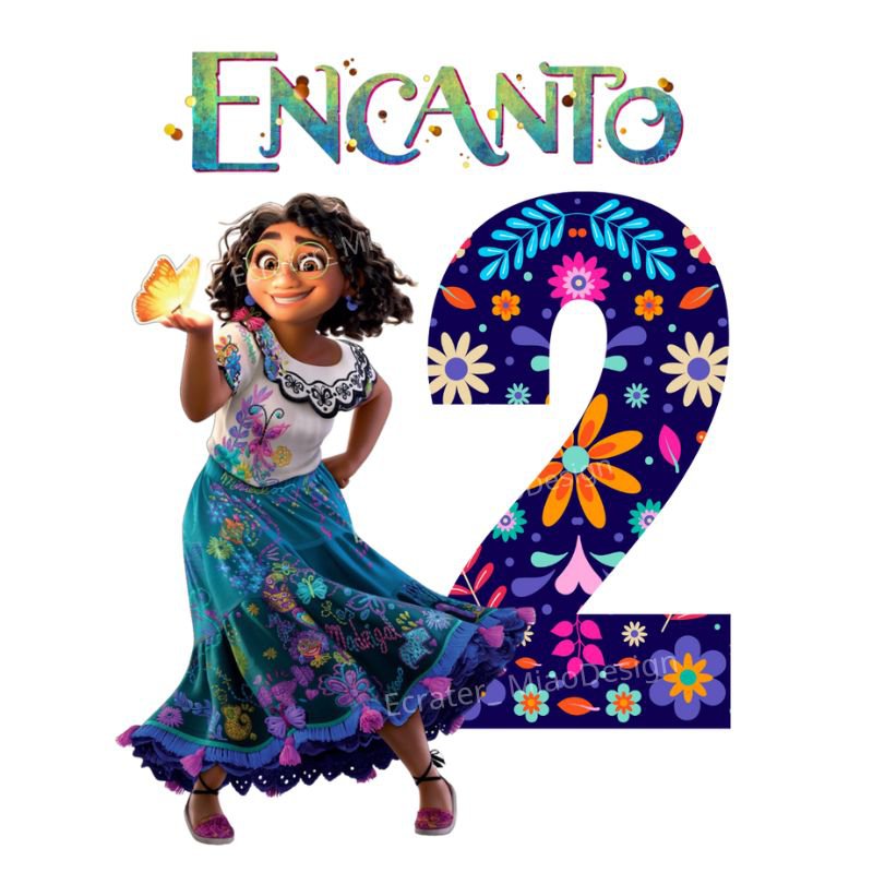 Encanto Mirabel 2nd Birthday PNG Clipart Image