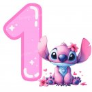 Stitch Angel Baby 1st Birthday PNG Image