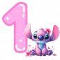 Stitch Angel Baby 1st Birthday PNG Image