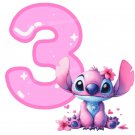 Stitch Angel 3rd Birthday Three PNG Clipart Image