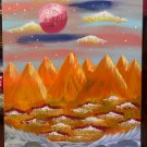 Handpainted Mountain Scene
