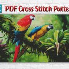 Bird Cross Stitch Pattern / Parrot Cross Stitch Chart / Printable PDF Chart