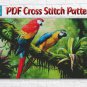 Bird Cross Stitch Pattern / Parrot Cross Stitch Chart / Printable PDF Chart