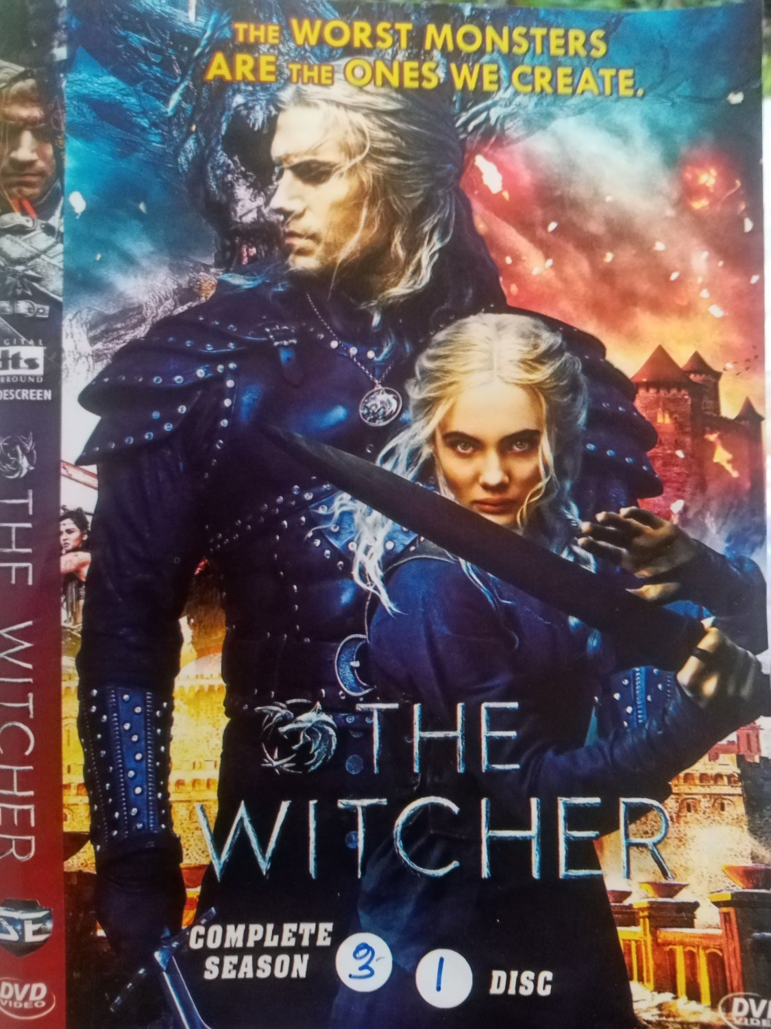 THE WITCHER DVD TV SERIES  complete season ( 3 ) free shiping 2023