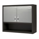 Seville Classics UltraHD Double Wall Cabinet w/ Keys, 36" W x 12" D x 30" H, Satin Graphite