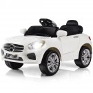 Costway 6V Kids Ride On Car RC Remote Control Battery Powered w/ LED Lights MP3 White New