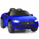 Costway 12V Maserati Licensed Kids Ride on Car w/ RC Remote Control Led Lights MP3 Blue
