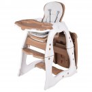 Costway 3 in 1 Baby High Chair Convertible Play Table Seat Booster Toddler Feeding Tray