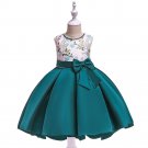 Sleeveless Bow Dress For Girls, Green