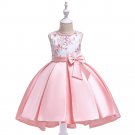 Sleeveless Bow Dress For Girls, Light Pink