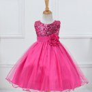 Princess Floral Dress For Girls, Rose Red