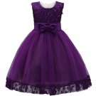 Girls Dresses, Flower Girl Dress, Sleeveless, Dark Purple