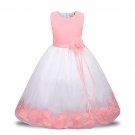 Girls Dress, Floral Baby Girl Baptism Dress, Pink