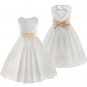 White Sleeveless Flower Girl Dress