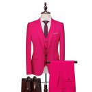 Formal 3-Piece Business Suit, Rose Red
