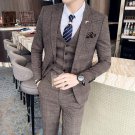 Plaid 3-Piece Suit For Men