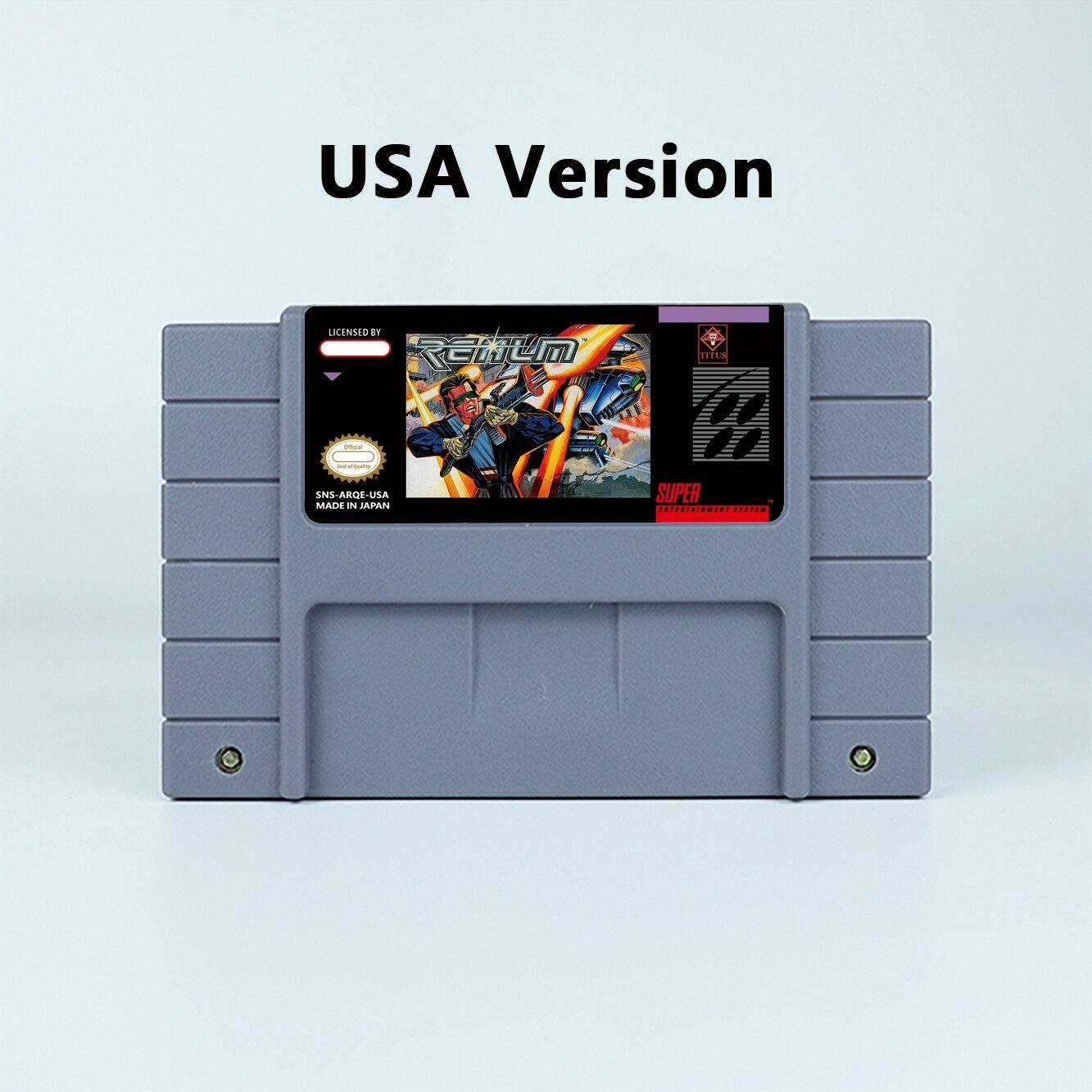 Realm Action Game USA Version Cartridge for SNES Game Consoles