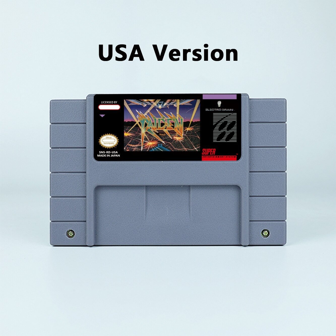 Raiden Trad Action Game USA Version Cartridge for SNES Game Consoles