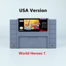 World Heroes 1 Action Game USA Version Cartridge for SNES Game Consoles
