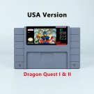 Dragon Quest I and II RPG Game USA Version Cartridge for SNES Game Consoles