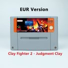 Clay Fighter 2 Action Game EUR Version Cartridge for SNES Game Consoles