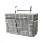 Bedside Bed Holder, Grey Grid