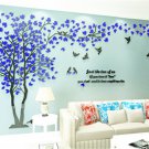 Large Tree Wall Sticker Decal, Dark Blue LEFT