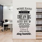 Quotes Work Hard Vinyl Wall Stickers