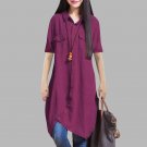 Irina Plus Size Oversized Shirt, Purple
