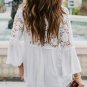 Boho Chic V Neck Floral Lace Blouse