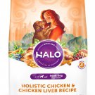 Halo Holistic Chicken & Chicken Liver Recipe Adult Dry Dog Food, 14-lb bag